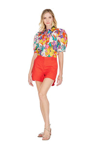 Puff Sleeve Top in Tropical Floral *FINAL SALE*