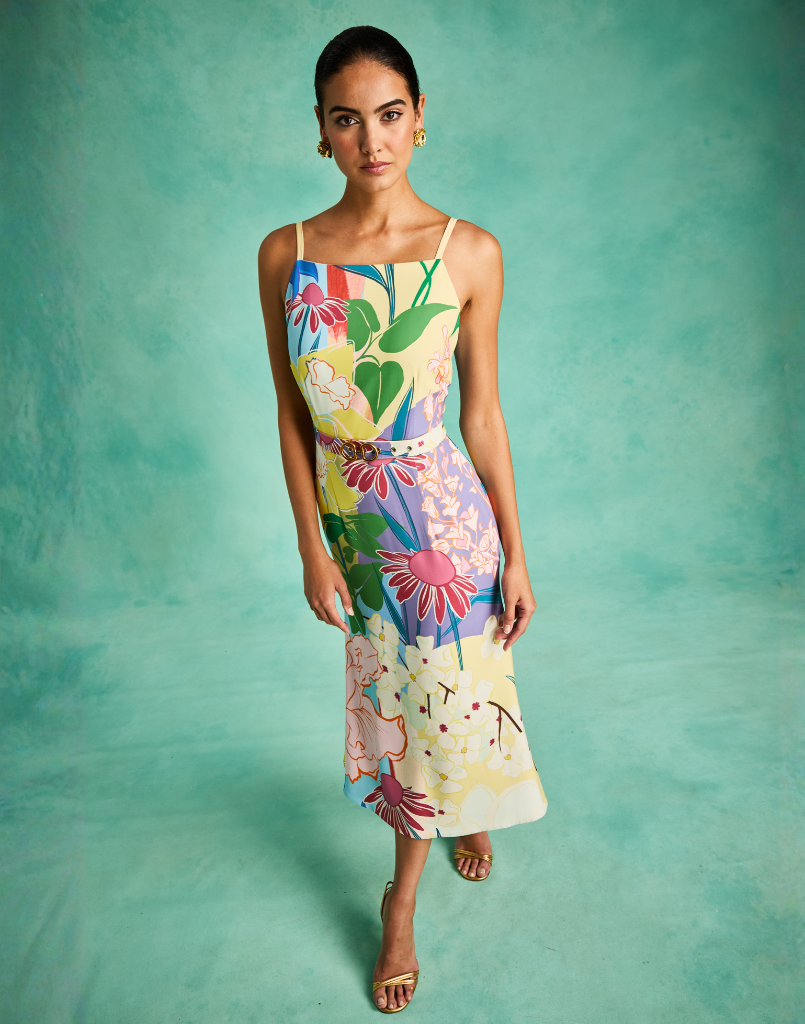Mestiza Eugenia Convertible Midi Dress in Floral Buttercream  Poppy's of  Atlanta