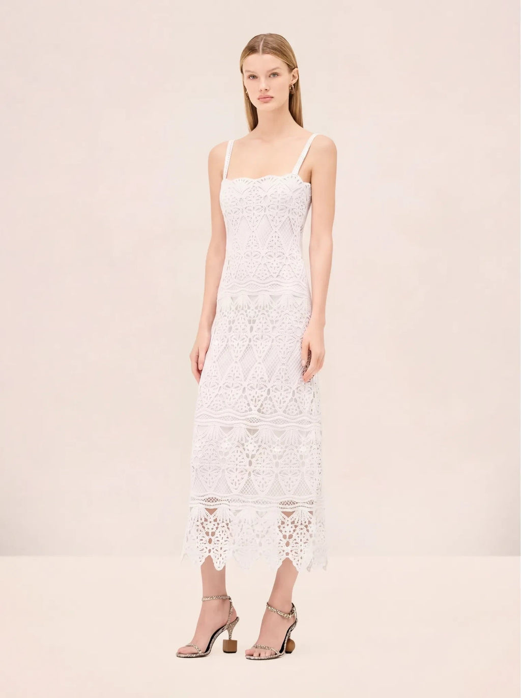 Ravello Dress in White Crochet