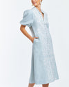 Elliana Midi Dress in Ocean Blue