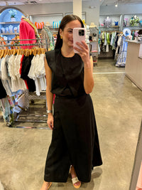Inverted Pleat Skirt in Black