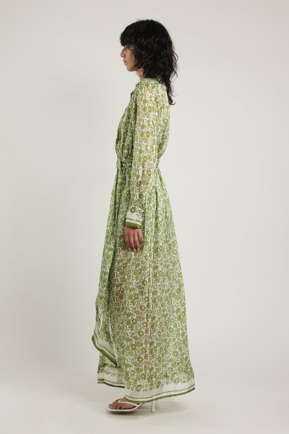 Yana Dress in Green Print