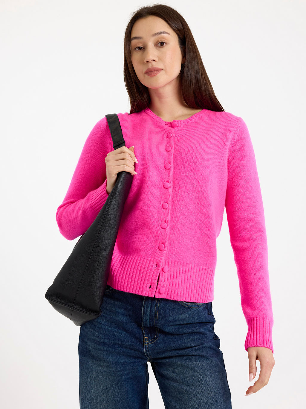 Brodie Cashmere Niamh Cashmere Cardigan in Diva Pink – Poppy's of