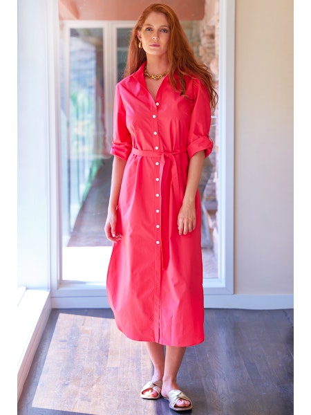 Alex Shirt Dress in Coral Alex Shirt Dress in Coral