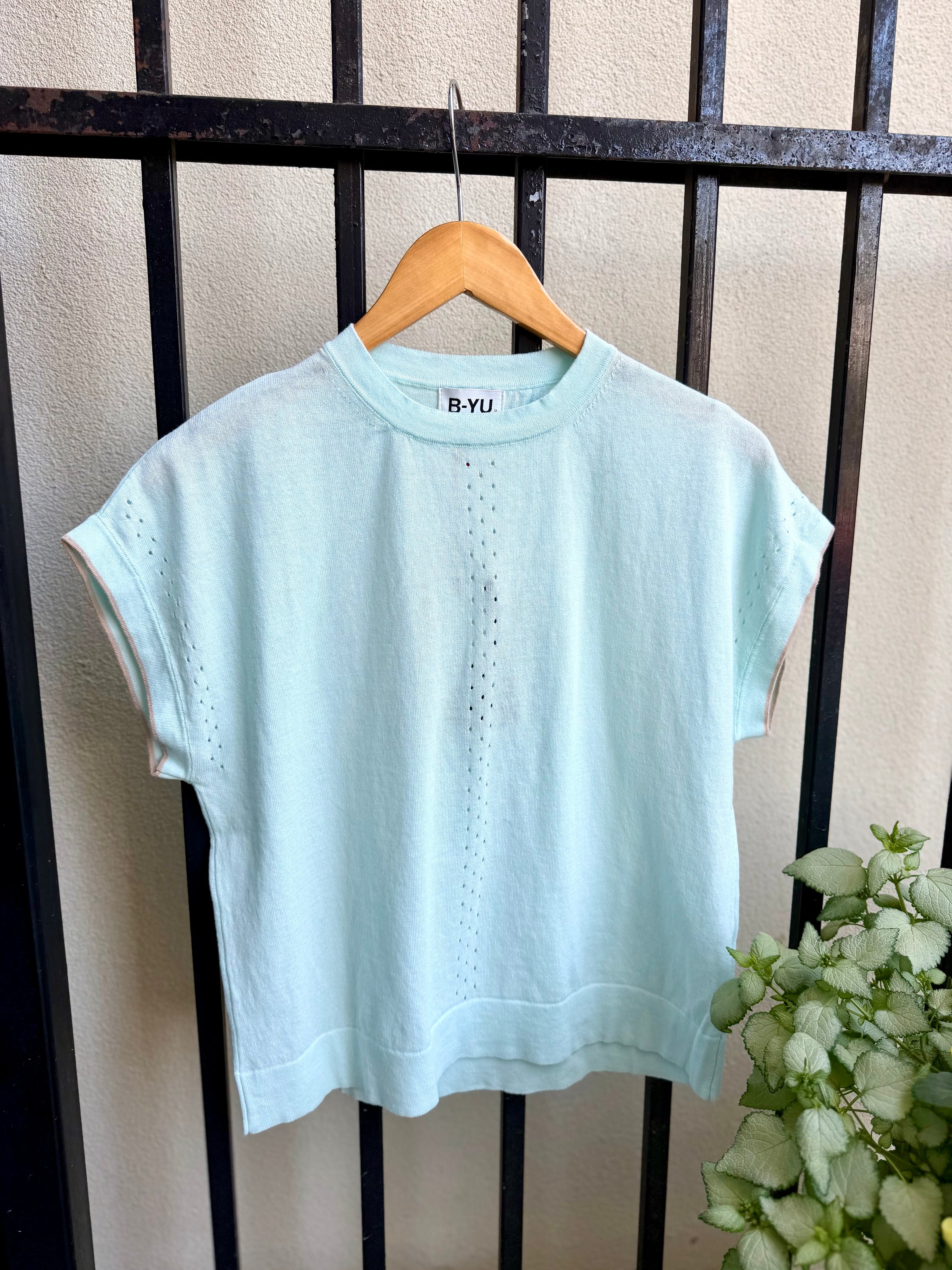 0011-BY-U-cap-sleeve-sweater-top-in-aquamarine-1