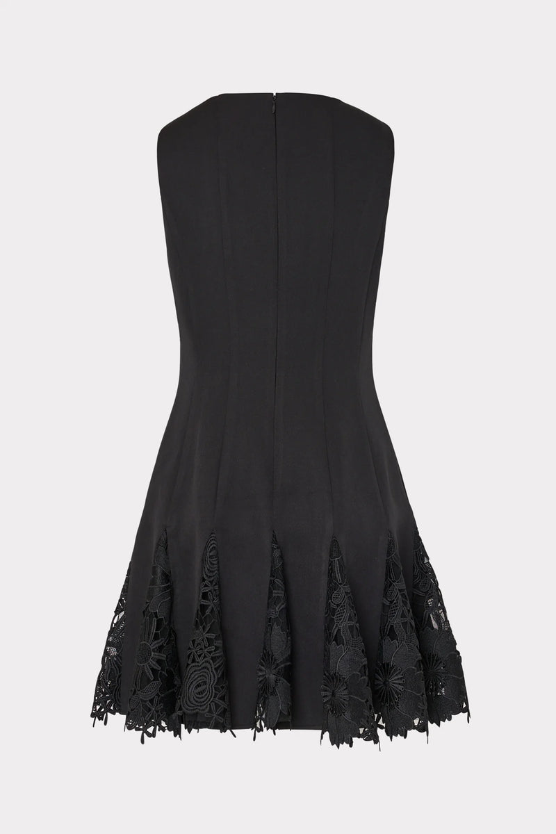 Ariel Cady 3D Lace Combo Dress in Black