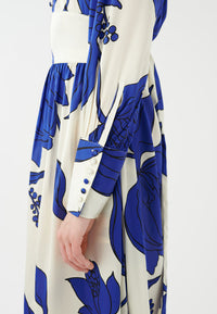 Alondra Dress in Datura Cobalt