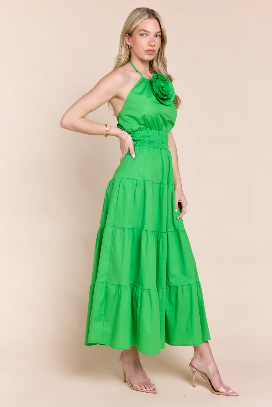 Sylvie Dress in Apple Green