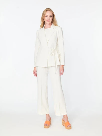 Pull On Crop Flare Pant in Ivory