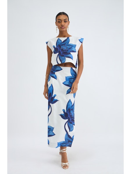 Aspen Skirt in Lotus Indigo