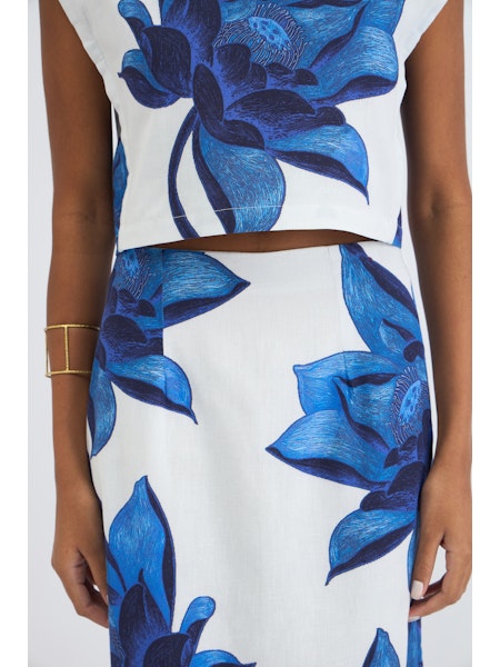 Aspen Skirt in Lotus Indigo
