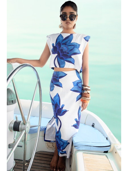 Aspen Skirt in Lotus Indigo