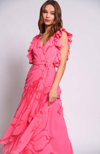 Beck Dress in Pink Romantic Floral