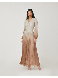 Alina Ombre Gown in Champagne/Rose Gold Ombre