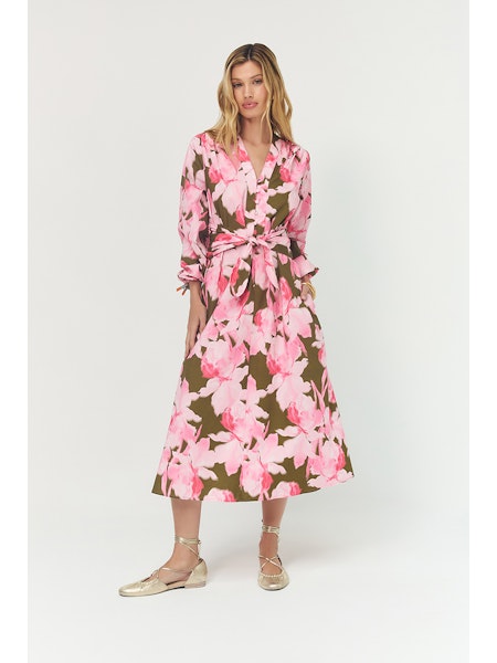 Hutch Braddock Dress in Olive/Pink – Poppy's of Atlanta