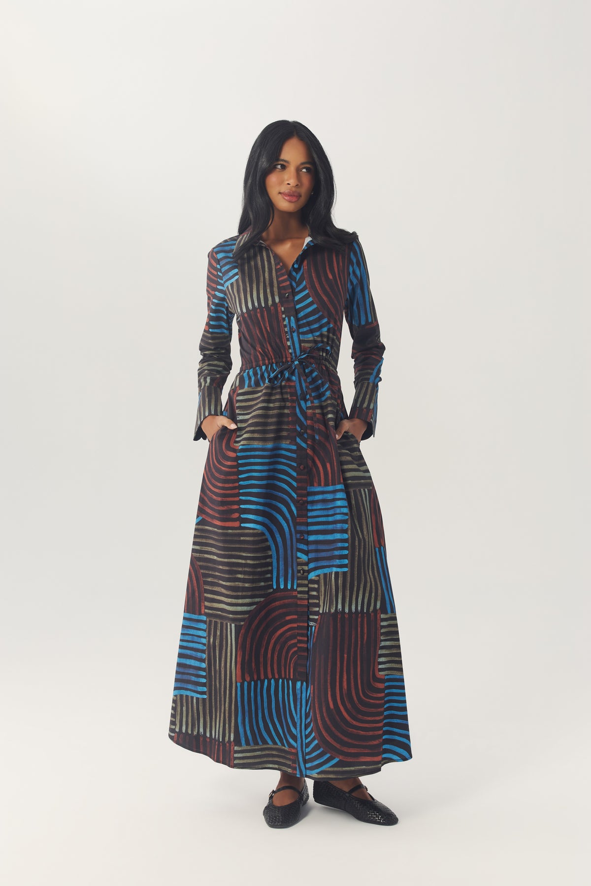 11830530D-Hutch-cory-dress-black-multi-1