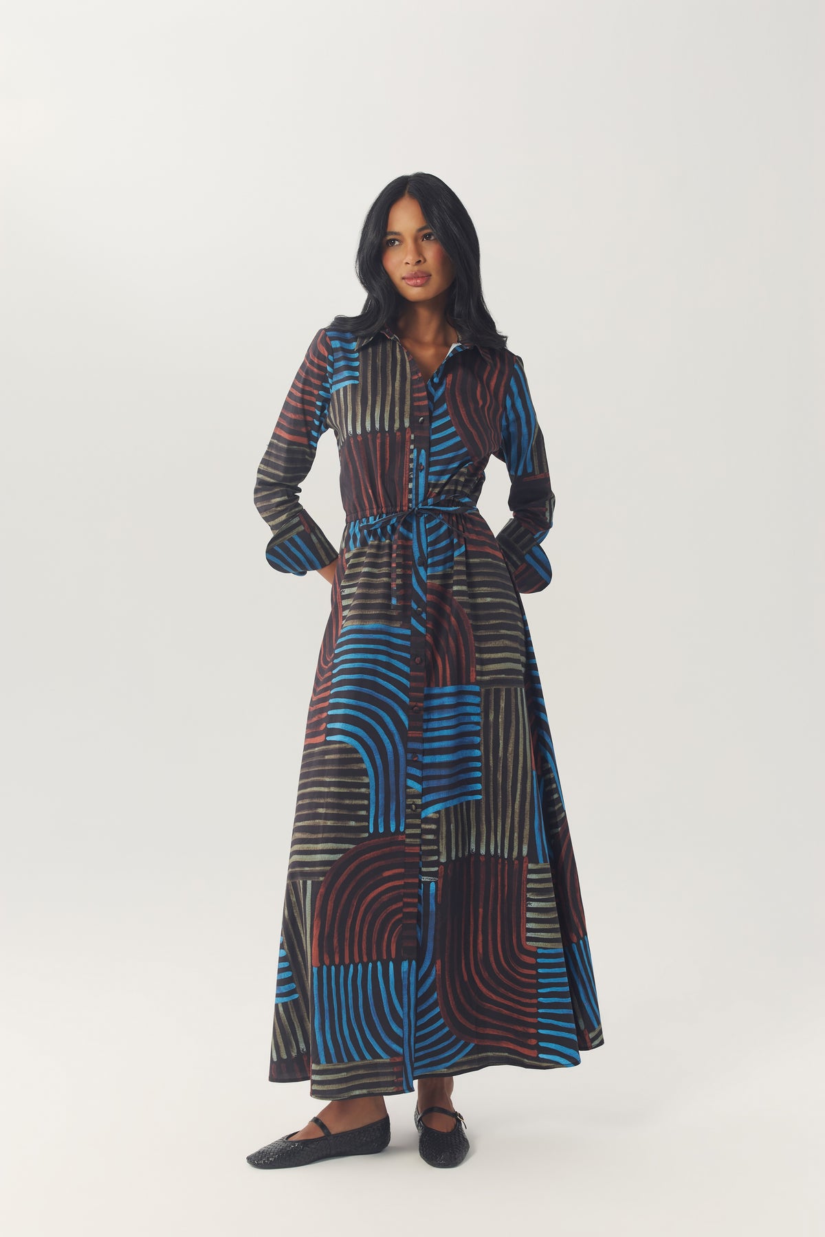 11830530D-Hutch-cory-dress-black-multi-1
