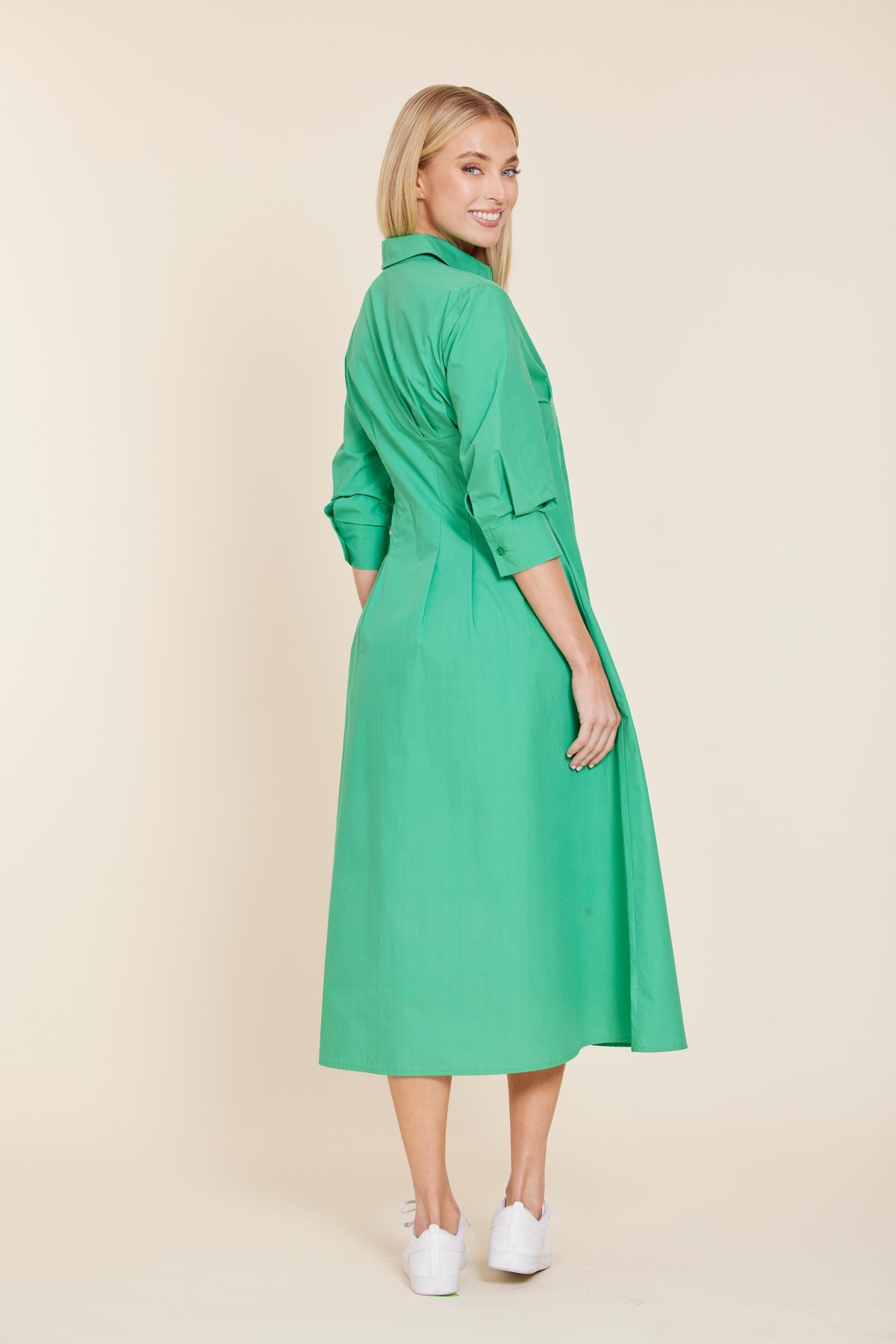 120-dolce-cabo-poplin-darted-midi-dress-in-green-1