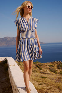 1224M4-oliphant-smocked-waist-roll-sleeve-dress-in-solana-blue-1