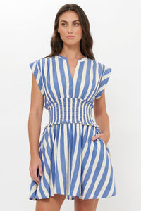 1224M4-oliphant-smocked-waist-roll-sleeve-dress-in-solana-blue-1