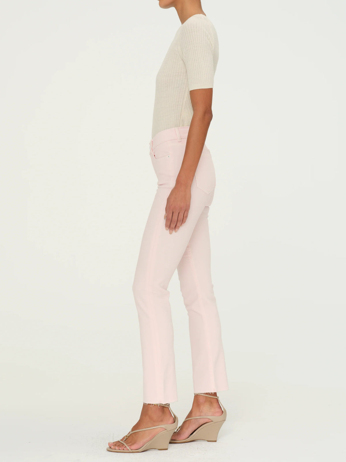 Mara Ankle Straight Jean in Rosewater