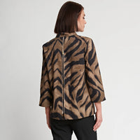 Xena 3/4 Sleeve Blouse in Abstract Zebra