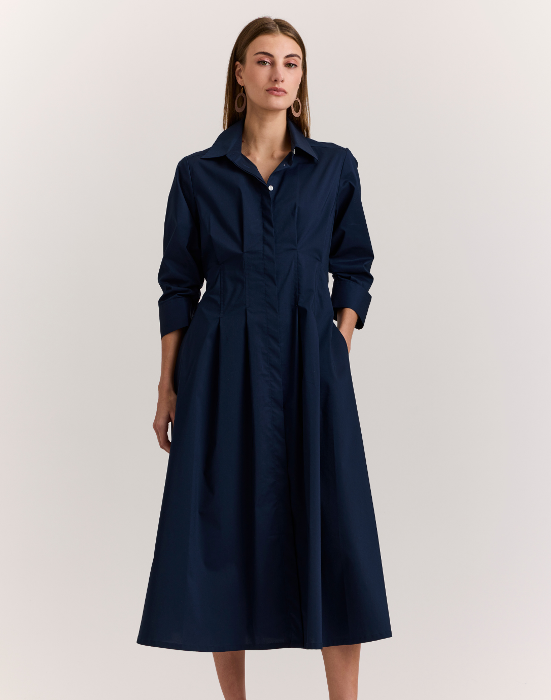 1611339-hinson-wu-martina-3/4-sleeve-dress-in-navy-1