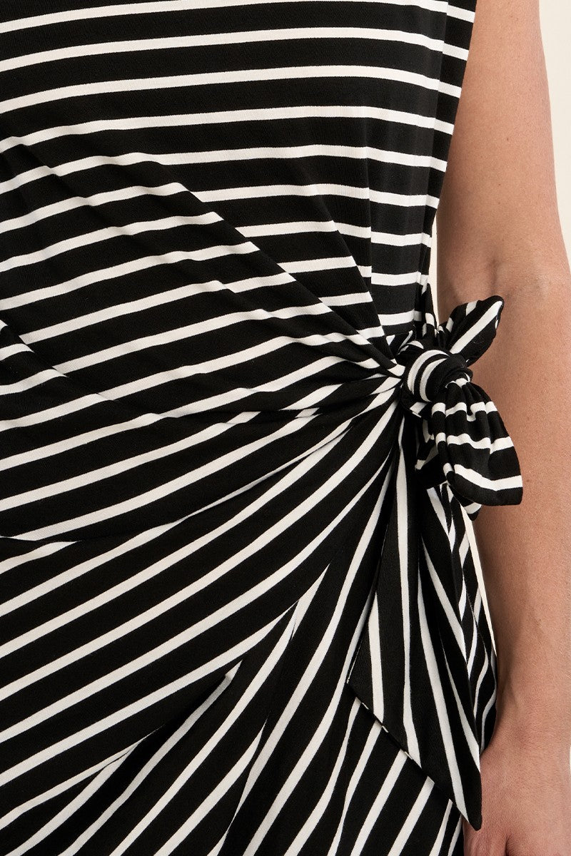 Knit Mini Dress in Black/White