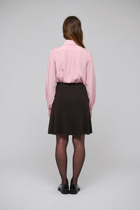 Alesandra Knit Skirt in Dusty Chocolate