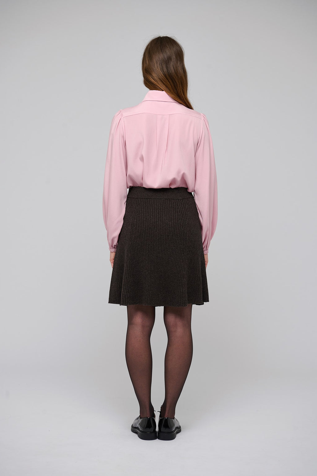 Alesandra Knit Skirt in Dusty Chocolate