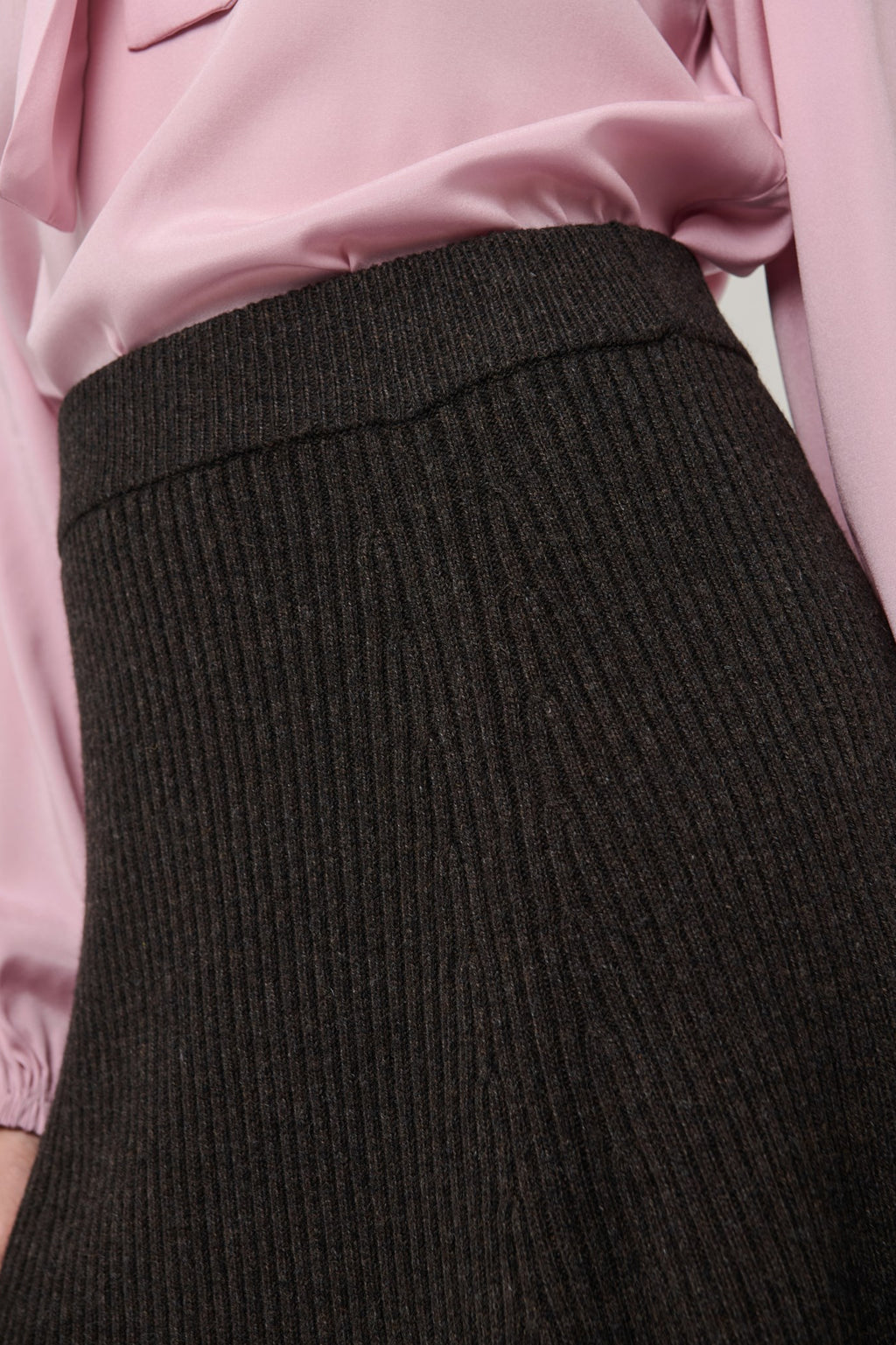 Alesandra Knit Skirt in Dusty Chocolate