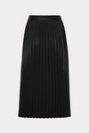 Rayla Vegan Leather Pleated Skirt in Black