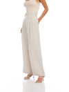 High Waisted Linen Pant in Oatmeal
