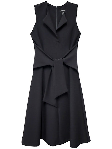 Tie Front Dress in Black