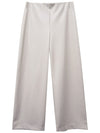 Cropped Vegan Leather Pant in Off White