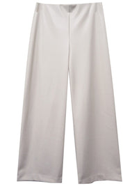 Cropped Vegan Leather Pant in Off White