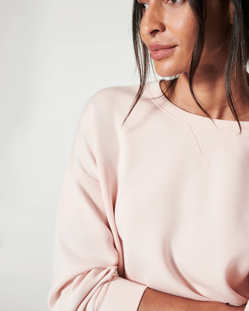 AirEssentials Crew Pullover in Pale Pink
