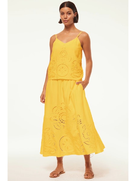 Analisse Skirt in Canary Eyelet