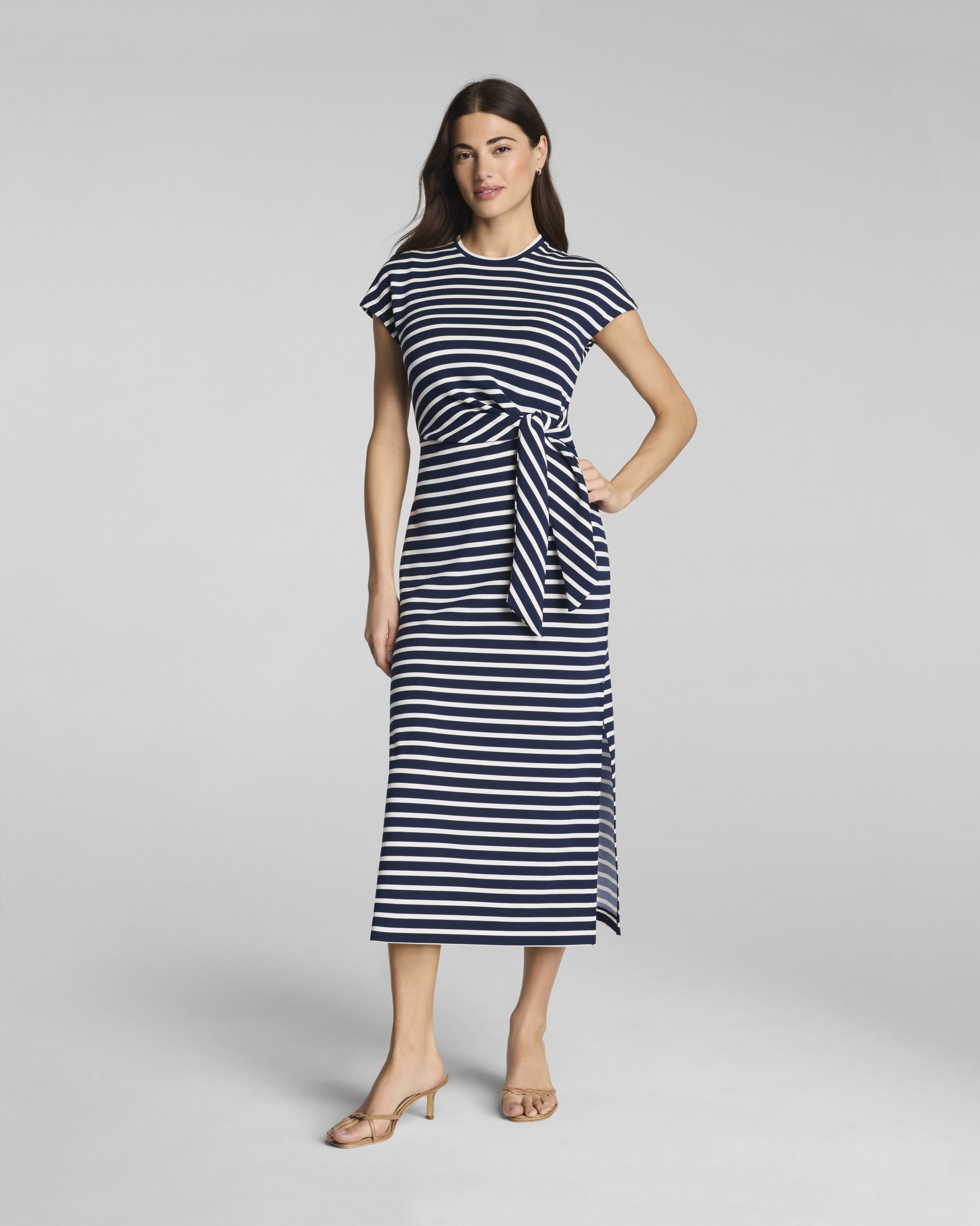 shift maxi dress Susy Shift Maxi Dress in Navy Ribbon Embroidery