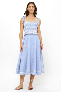 Ella Top in Sconset Blue *FINAL SALE*