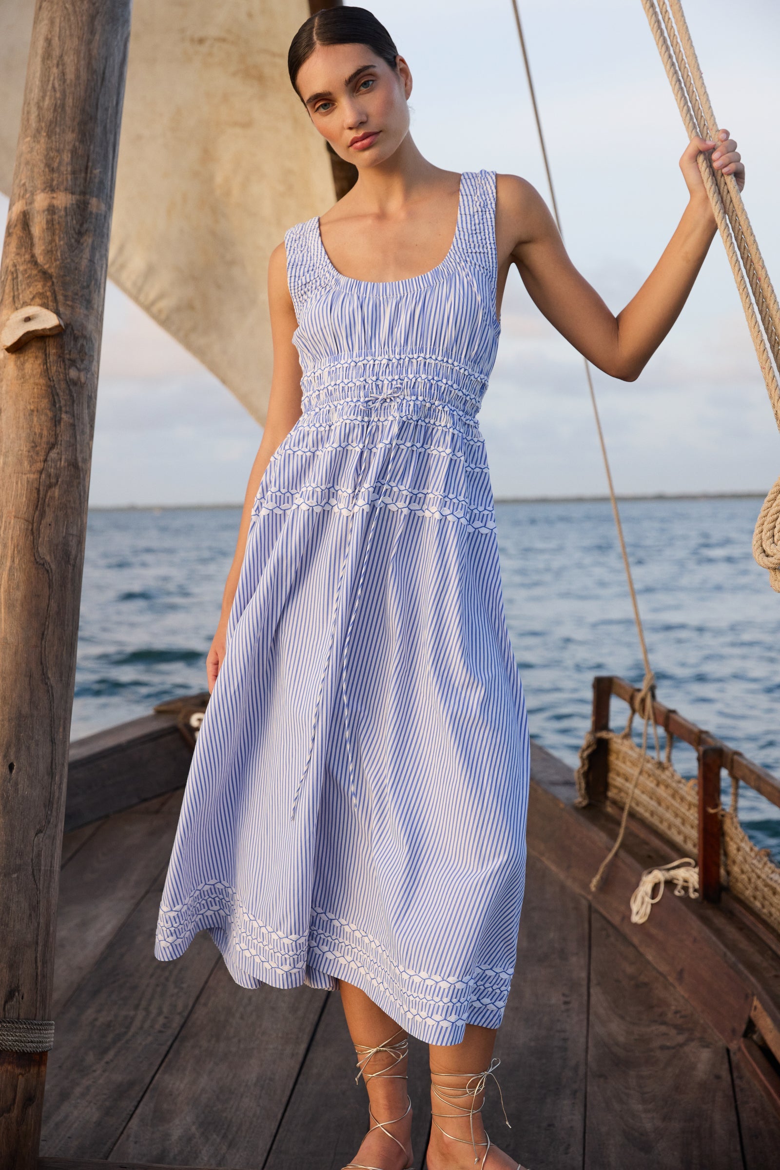 Oliphant Harper Dress in Sconset Blue – Poppy's of Atlanta