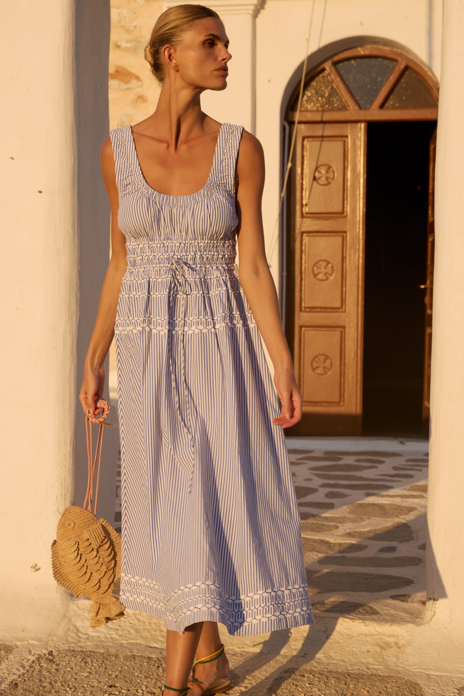 harper maxi dress blue size s Harper Chiffon Faux Wrap Dress