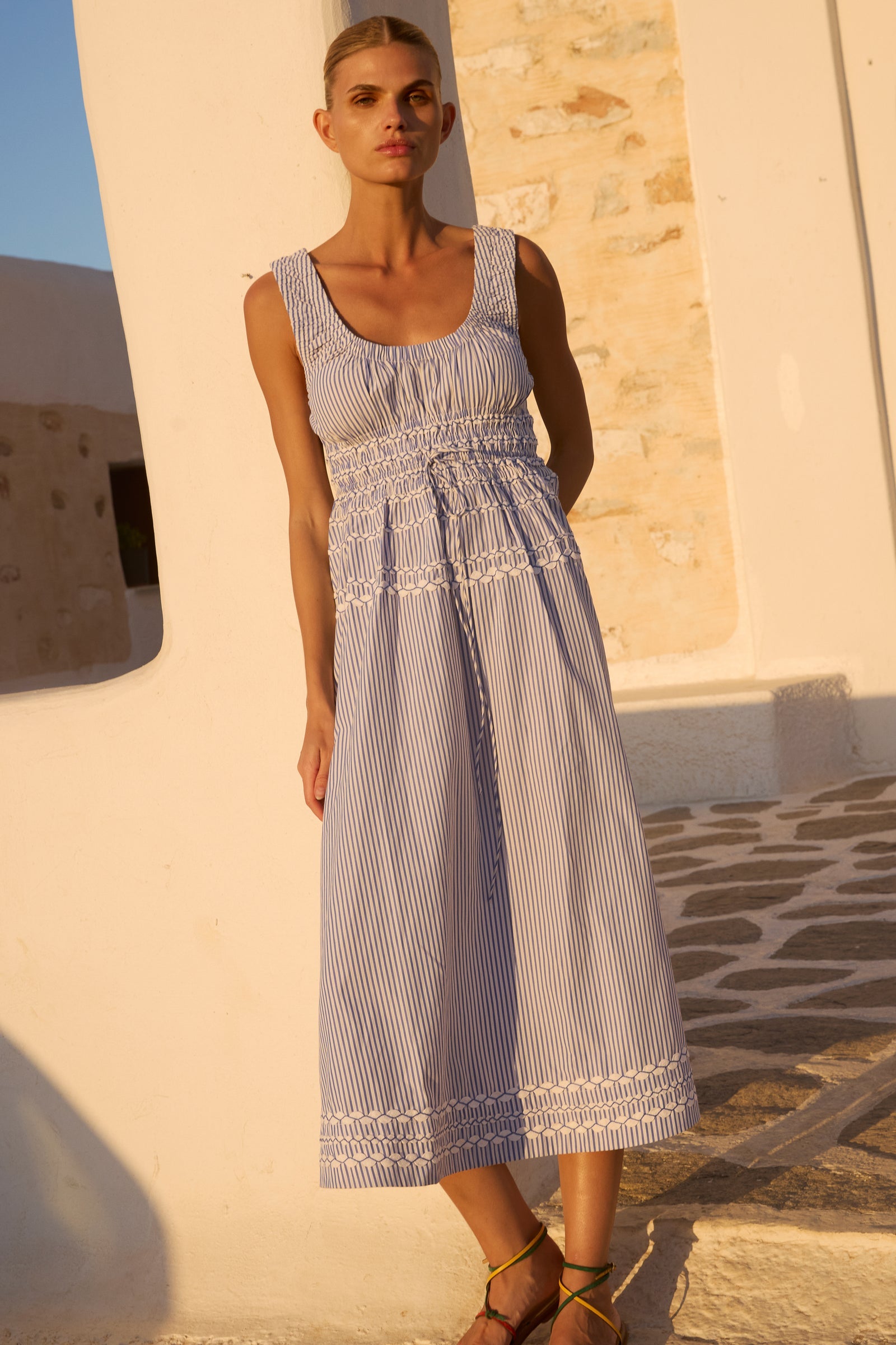 Harper Dress in Sconset Blue Harper Dress in Sconset Blue