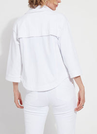 24-3300-M9-lyssé-remi-3/4-sleeve-denim-jacket-in-white-1