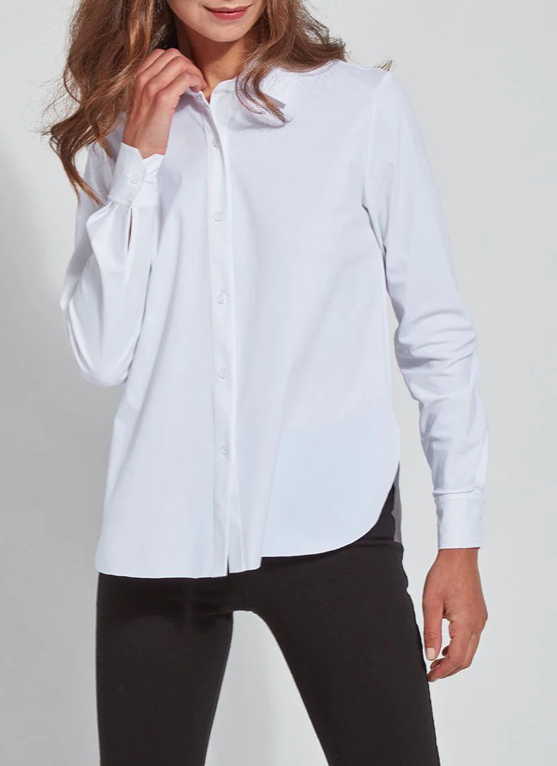 Connie Button Down Top in White