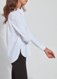 Connie Button Down Top in White