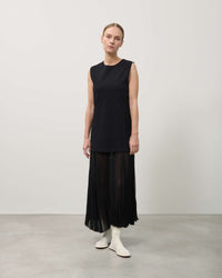 25FA6596TAFEM-beatrice-tessuto-sleeveless-dress-with-pleated-georgette-black-1