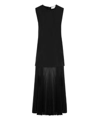 25FA6596TAFEM-beatrice-tessuto-sleeveless-dress-with-pleated-georgette-black-1
