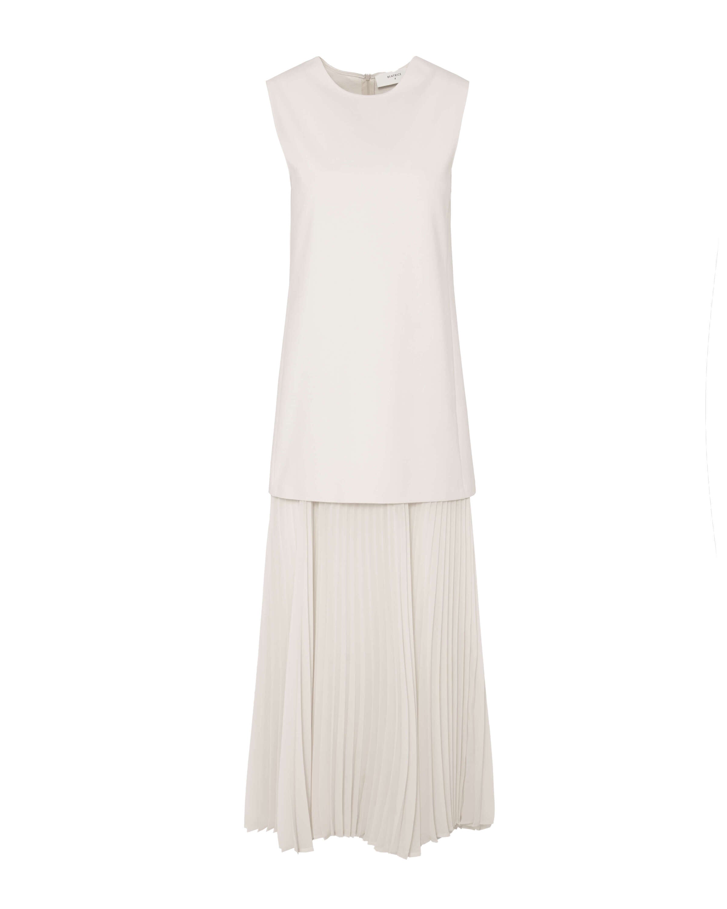 25FA6596TAFEM-beatrice-tessuto-sleeveless-dress-with-pleated-georgette-white-1