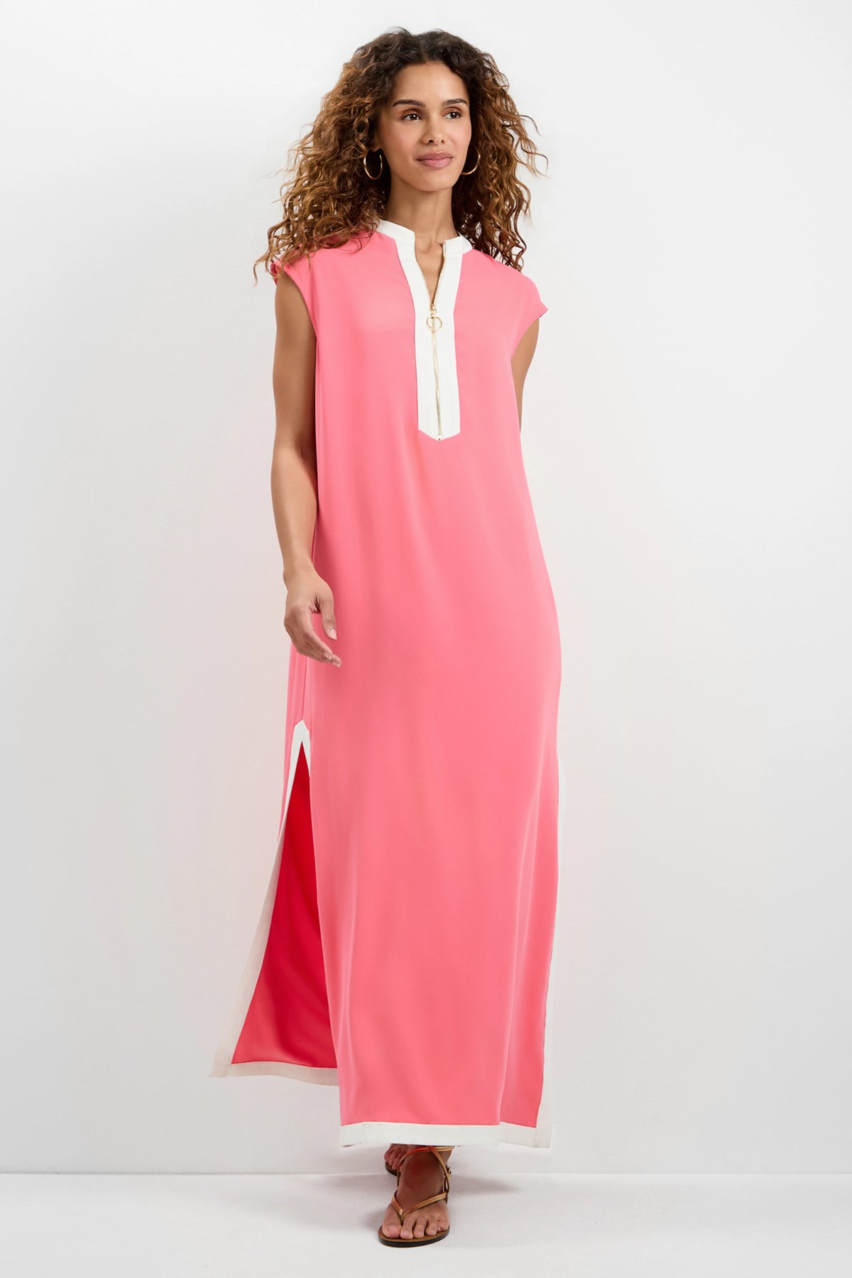 trina turk pink dress Collared Lace-Up - Rio Rose to for laid Daiquiri Dress